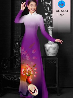 Vải áo dài Sen và nón lá mới ra AD 6434 21 1578293940 676 Vai ao dai Sen va non la moi ra AD