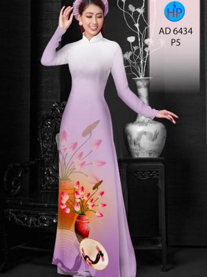 Vải áo dài Sen và nón lá mới ra AD 6434 29 1578293941 166 Vai ao dai Sen va non la moi ra AD