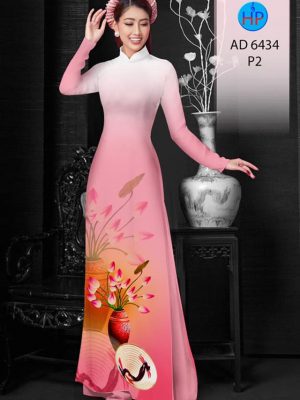Vải áo dài Sen và nón lá mới ra AD 6434 30 1578293941 32 Vai ao dai Sen va non la moi ra AD