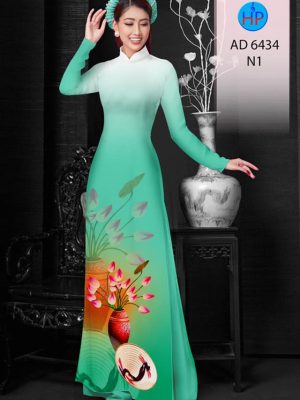 Vải áo dài Sen và nón lá mới ra AD 6434 28 1578293941 372 Vai ao dai Sen va non la moi ra AD