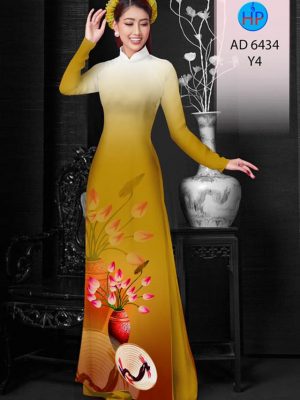 Vải áo dài Sen và nón lá mới ra AD 6434 37 1578293941 439 Vai ao dai Sen va non la moi ra AD