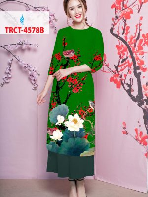 Vải áo dài cách tân hoa đào mới ra AD TRCT 4578 19 1578294763 778 Vai ao dai cach tan hoa dao moi ra AD