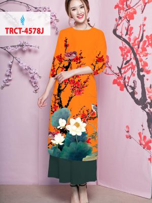 Vải áo dài cách tân hoa đào mới ra AD TRCT 4578 25 1578294765 492 Vai ao dai cach tan hoa dao moi ra AD