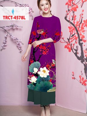 Vải áo dài cách tân hoa đào mới ra AD TRCT 4578 27 1578294765 681 Vai ao dai cach tan hoa dao moi ra AD