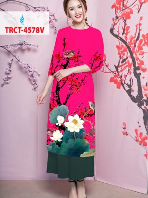 Vải áo dài cách tân hoa đào mới ra AD TRCT 4578 31 1578294766 951 Vai ao dai cach tan hoa dao moi ra AD