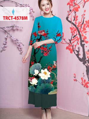 Vải áo dài cách tân hoa đào mới ra AD TRCT 4578 29 1578294766 999 Vai ao dai cach tan hoa dao moi ra AD