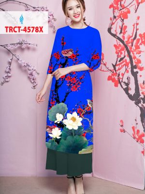 Vải áo dài cách tân hoa đào mới ra AD TRCT 4578 32 1578294767 133 Vai ao dai cach tan hoa dao moi ra AD