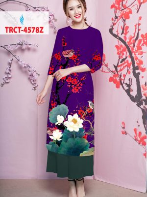 Vải áo dài cách tân hoa đào mới ra AD TRCT 4578 33 1578294767 834 Vai ao dai cach tan hoa dao moi ra AD