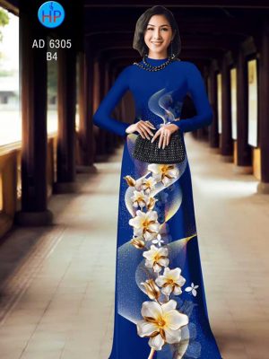 Vải áo dài Hoa in 3D kiểu mới AD 6305 23 1578296469 120 Vai ao dai Hoa in 3D kieu moi AD 6305