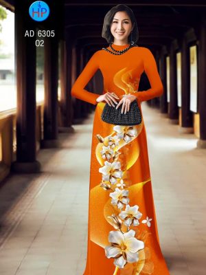 Vải áo dài Hoa in 3D kiểu mới AD 6305 26 1578296469 495 Vai ao dai Hoa in 3D kieu moi AD 6305