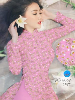 Vải áo dài Cúc nhí kiểu mới AD 9069 24 1578296758 272 Vai ao dai Cuc nhi kieu moi AD 9069