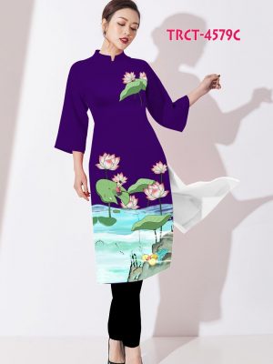 Vải áo dài cách tân hoa sen kiểu mới AD TRCT 4579 20 1578297511 497 Vai ao dai cach tan hoa sen kieu moi AD