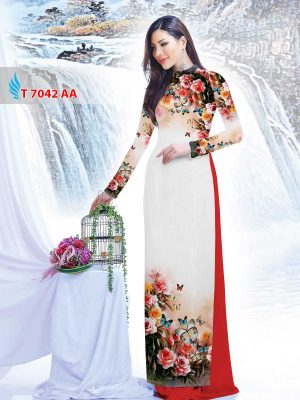 Vải áo dài hoa 3D kiểu mới AD T7042 17 1578297670 218 Vai ao dai hoa 3D kieu moi AD T7042