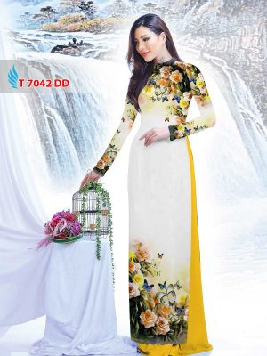 Vải áo dài hoa 3D kiểu mới AD T7042 15 1578297670 717 Vai ao dai hoa 3D kieu moi AD T7042