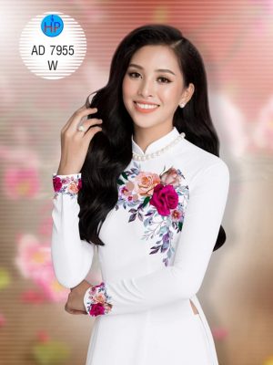 Vải áo dài hoa hồng trên ngực kiểu mới AD 7955 22 1580442635 470 Vai ao dai hoa hong tren nguc kieu moi AD