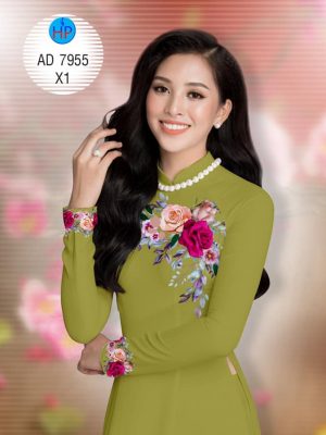 Vải áo dài hoa hồng trên ngực kiểu mới AD 7955 27 1580442636 183 Vai ao dai hoa hong tren nguc kieu moi AD
