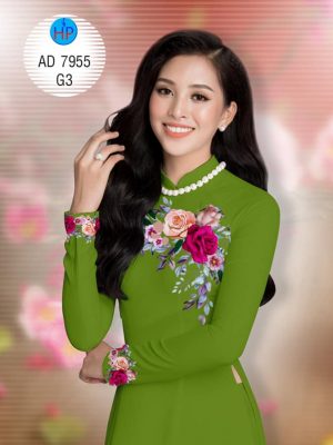 Vải áo dài hoa hồng trên ngực kiểu mới AD 7955 32 1580442636 304 Vai ao dai hoa hong tren nguc kieu moi AD