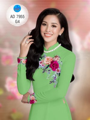 Vải áo dài hoa hồng trên ngực kiểu mới AD 7955 33 1580442636 744 Vai ao dai hoa hong tren nguc kieu moi AD