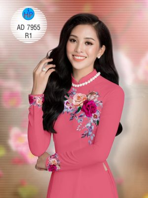 Vải áo dài hoa hồng trên ngực kiểu mới AD 7955 28 1580442636 852 Vai ao dai hoa hong tren nguc kieu moi AD