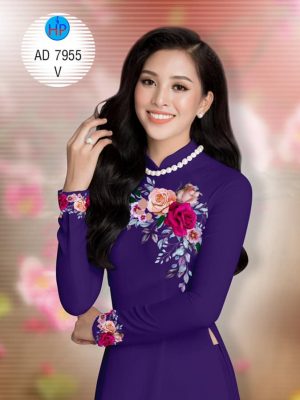 Vải áo dài hoa hồng trên ngực kiểu mới AD 7955 23 1580442636 888 Vai ao dai hoa hong tren nguc kieu moi AD