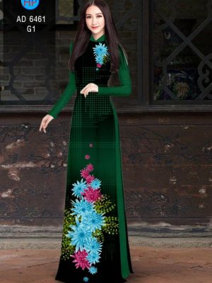 Vải áo dài hoa cúc xanh kiểu mới AD 6461 28 1580443125 11 Vai ao dai hoa cuc xanh kieu moi AD 6461