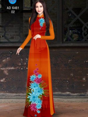 Vải áo dài hoa cúc xanh kiểu mới AD 6461 29 1580443125 51 Vai ao dai hoa cuc xanh kieu moi AD 6461