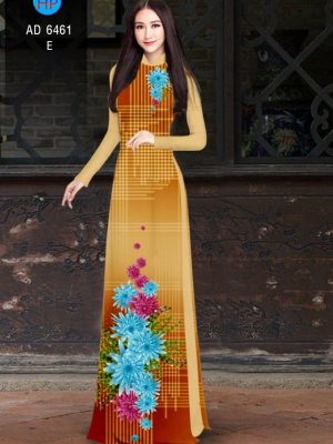 Vải áo dài hoa cúc xanh kiểu mới AD 6461 25 1580443125 879 Vai ao dai hoa cuc xanh kieu moi AD 6461