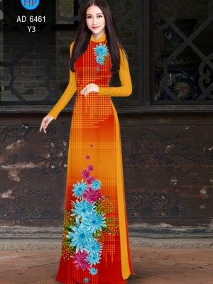 Vải áo dài hoa cúc xanh kiểu mới AD 6461 37 1580443126 462 Vai ao dai hoa cuc xanh kieu moi AD 6461