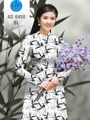 Vải áo dài hoa lá đều kiểu mới AD 6450 24 1580444914 453 Vai ao dai hoa la deu kieu moi AD 6450