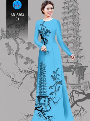 Vải áo dài tháp chùa kiểu mới AD 6363 28 1580445238 182 Vai ao dai thap chua kieu moi AD 6363