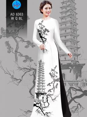 Vải áo dài tháp chùa kiểu mới AD 6363 30 1580445238 401 Vai ao dai thap chua kieu moi AD 6363
