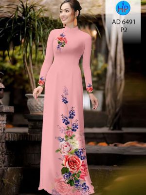 1580446535 6 Vai ao dai hoa hong 3d moi ra AD 6491