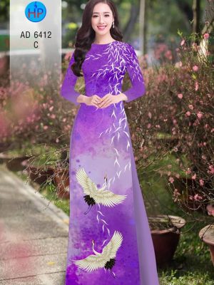 Vải áo dài chim hạc thiết kế 2020 AD 6412 23 1580446662 108 Vai ao dai chim hac thiet ke 2020 AD 6412