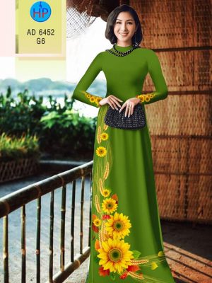 Vải áo dài hoa hướng dương kiểu mới AD 6452 25 1580446883 319 Vai ao dai hoa huong duong kieu moi AD 6452