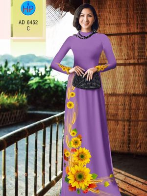 Vải áo dài hoa hướng dương kiểu mới AD 6452 26 1580446883 509 Vai ao dai hoa huong duong kieu moi AD 6452