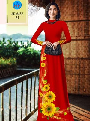 Vải áo dài hoa hướng dương kiểu mới AD 6452 21 1580446883 694 Vai ao dai hoa huong duong kieu moi AD 6452