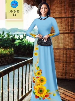 Vải áo dài hoa hướng dương kiểu mới AD 6452 22 1580446883 754 Vai ao dai hoa huong duong kieu moi AD 6452
