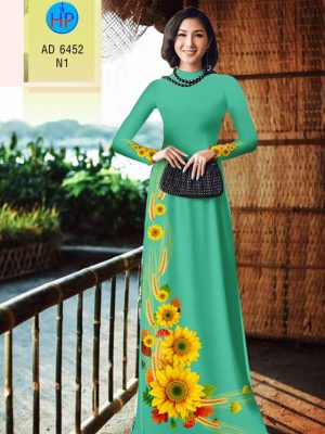 Vải áo dài hoa hướng dương kiểu mới AD 6452 33 1580446884 110 Vai ao dai hoa huong duong kieu moi AD 6452