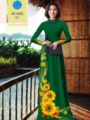 Vải áo dài hoa hướng dương kiểu mới AD 6452 32 1580446884 125 Vai ao dai hoa huong duong kieu moi AD 6452