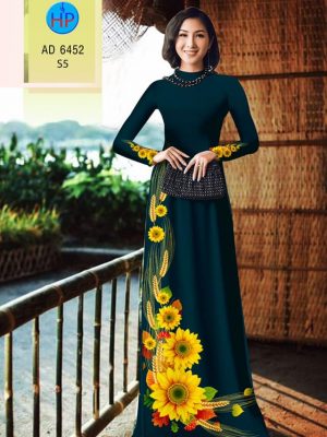 Vải áo dài hoa hướng dương kiểu mới AD 6452 31 1580446884 413 Vai ao dai hoa huong duong kieu moi AD 6452
