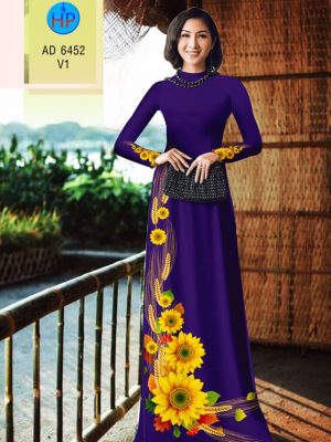 Vải áo dài hoa hướng dương kiểu mới AD 6452 29 1580446884 719 Vai ao dai hoa huong duong kieu moi AD 6452