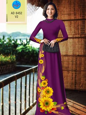 Vải áo dài hoa hướng dương kiểu mới AD 6452 27 1580446884 992 Vai ao dai hoa huong duong kieu moi AD 6452