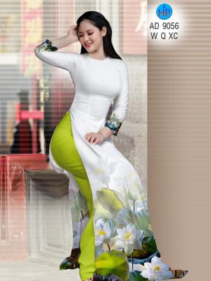 Vải áo dài Sen thanh thoát thiết kế 2020 AD 9056 23 1580452569 354 Vai ao dai Sen thanh thoat thiet ke 2020 AD