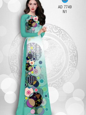 Vải áo dài hoa văn tròn kiểu mới AD 7749 25 1580453631 118 Vai ao dai hoa van tron kieu moi AD 7749