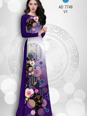 Vải áo dài hoa văn tròn kiểu mới AD 7749 35 1580453633 267 Vai ao dai hoa van tron kieu moi AD 7749