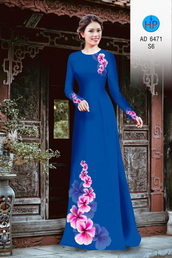 Vai ao dai Hoa dam but moi ra AD 6471