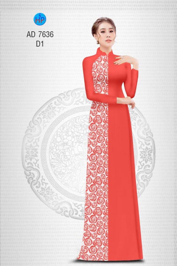 Vai ao dai Hoa hong moi ra AD 7636