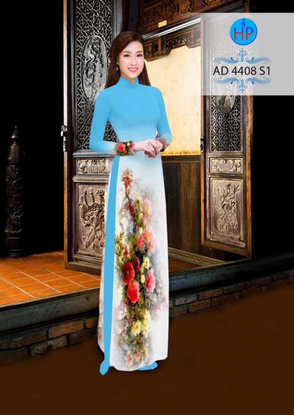 Vai ao dai Hoa in 3D moi ra AD 4408