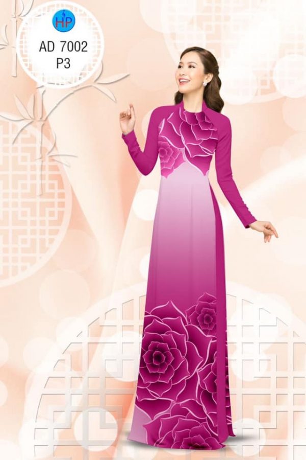 Vai ao dai Hoa in 3D moi ra AD 7002