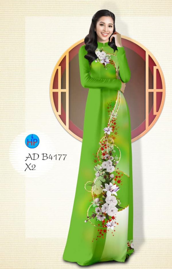 Vai ao dai Hoa in 3D moi ra AD B4177